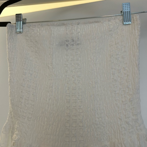 Vici Strapless Crochet White Long Maxi Dress Size Medium - Picture 7 of 9